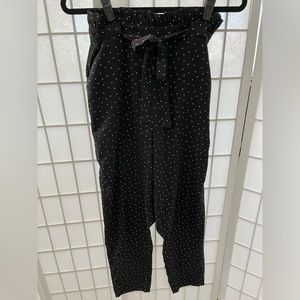 Love fire Black & White Polka Dot Paperbag Pants | Size: M